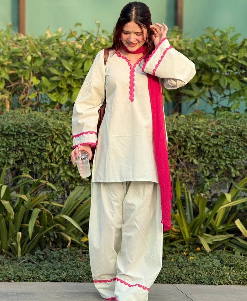 Off white beautiful Kurta set