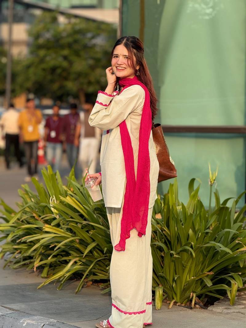 Off white beautiful Kurta set