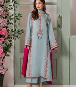 Sky blue color beautiful designer attire for glamorous party looks