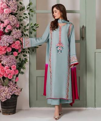 Sky blue color beautiful designer attire for glamorous party looks 4