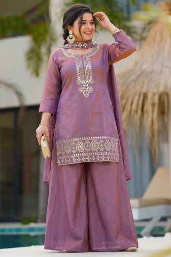 Lavender beautiful Kurta set