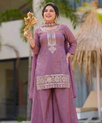 Lavender beautiful Kurta set 3