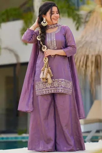 Lavender beautiful Kurta set