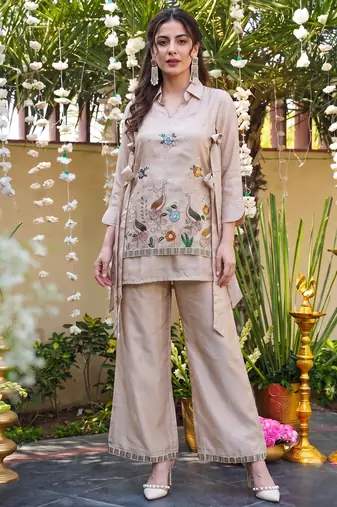 Cream beautiful Kurta set