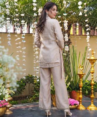 Cream beautiful Kurta set 2
