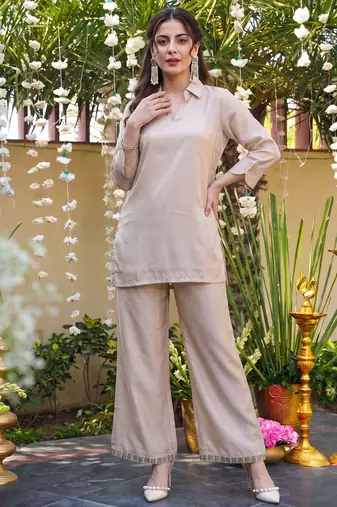 Cream beautiful Kurta set