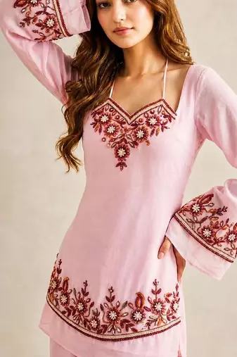 Pink color beautiful designer attire for glamorous party looks