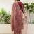 Maroon chinon embroidered ethnic readymade suit 