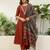 Rust jio cotton embroidered ethnic readymade suit 