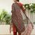 Rust jio cotton embroidered ethnic readymade suit 
