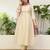 Cream silk blend embroidered ethnic readymade suit 