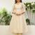 Cream silk blend embroidered ethnic readymade suit 