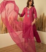 Cherry zora silk embroidered ethnic readymade suit 
