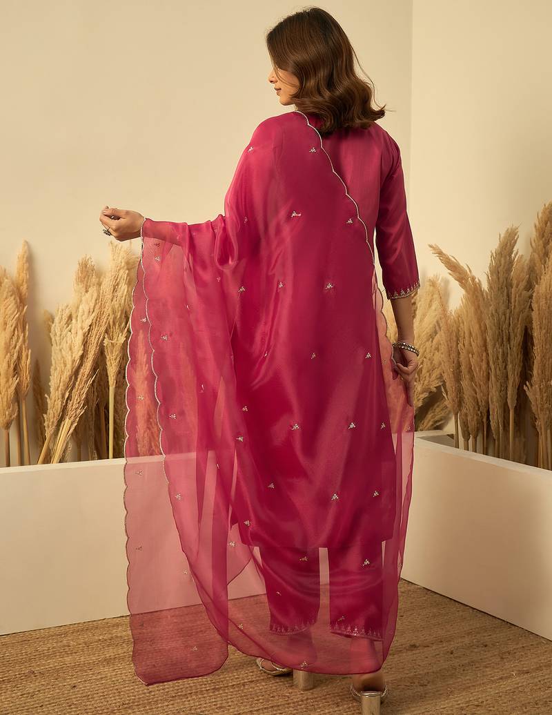 Cherry zora silk embroidered ethnic readymade suit 