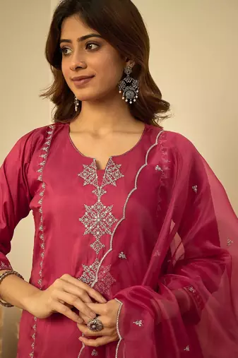 Cherry zora silk embroidered ethnic readymade suit 