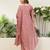 Pink vichitra embroidered ethnic readymade suit 