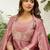 Pink vichitra embroidered ethnic readymade suit 