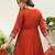 Rust color vichitra fabric designer embroidered ethnic readymade suit for girls