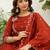 Rust color vichitra fabric designer embroidered ethnic readymade suit for girls