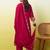 Pink vichitra embroidered ethnic readymade suit 