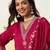 Pink vichitra embroidered ethnic readymade suit 