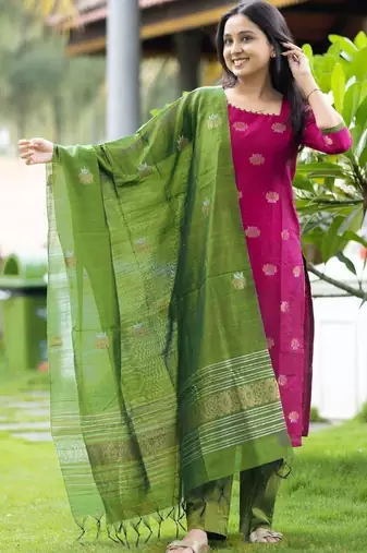 Pink embroidered ethnic partywear suit 
