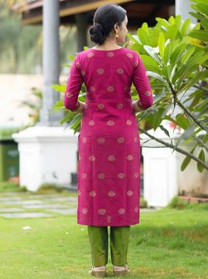 Pink embroidered ethnic partywear suit  2