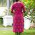 Pink embroidered ethnic partywear suit 