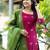 Pink embroidered ethnic partywear suit 