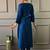 Blue embroidered ethnic partywear suit 