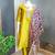 Mustard color designer embroidered ethnic partywear suit for girls