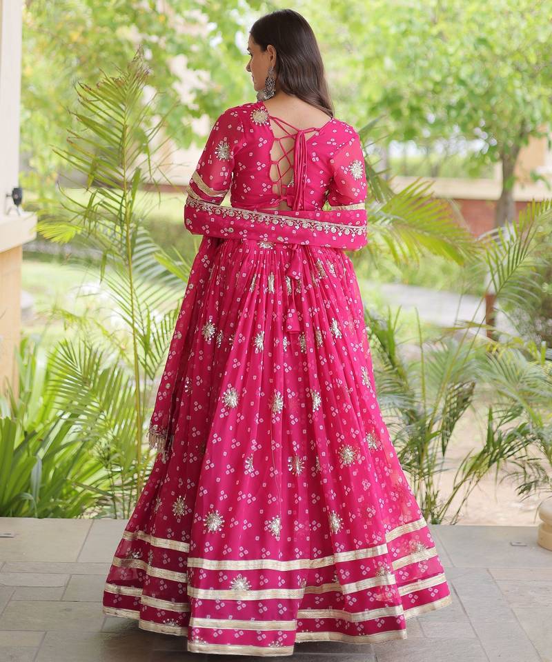 Pink Color Smart Readymade Lehenga For Special Festive Looks