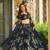 Blue French Crepe Digital Printed Ethnic Lehenga Set