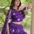 Purple embroidered Readymade Lehenga choli