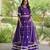 Purple embroidered Readymade Lehenga choli