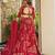 Red French Crepe Digital Printed Ethnic Lehenga Set