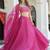 Pink Organza Ceremonial Lehenga Set