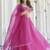 Pink Organza Ceremonial Lehenga Set