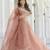 Peach Color Smart Organza Fabric Girlie Bollywood Style Ceremonial Lehenga Set
