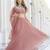 Peach Color Smart Organza Fabric Girlie Bollywood Style Ceremonial Lehenga Set