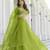 Perrot Green Organza Ceremonial Lehenga Set