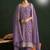 Lavender color smart ethnic ceremonial vichitra silk embroidered suit