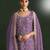 Lavender color smart ethnic ceremonial vichitra silk embroidered suit