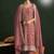 Pink color smart ethnic ceremonial vichitra silk embroidered suit