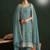 Sea green color smart ethnic ceremonial vichitra silk embroidered suit