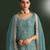 Sea green color smart ethnic ceremonial vichitra silk embroidered suit