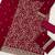 Deep magenta color beautiful embroidered georgette fabric ceremonial suit