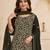 Olive green color beautiful embroidered georgette fabric ceremonial suit
