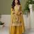 Yellow color chinon fabric designer wedding special palazzo dress for girls