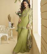 Pista color beautiful embroidered graceful wedding special palazzo dress